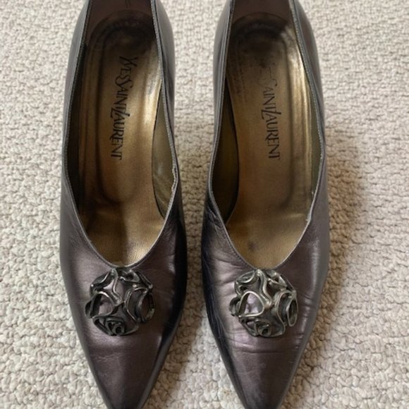YVES Saint Laurent Authentic Leather Pumps Sz. 8 N - Picture 7 of 8